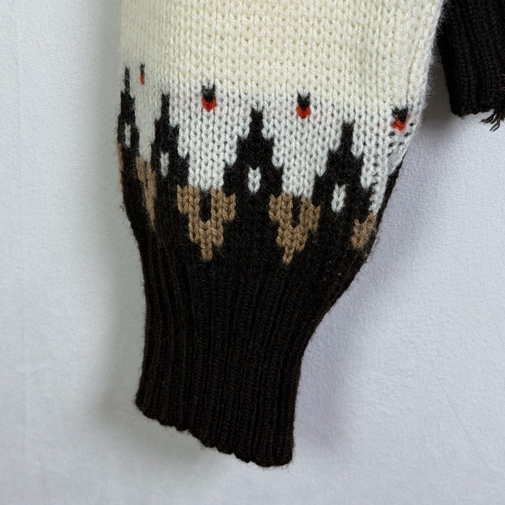 KP Knitwear Men’s Fair Isle Knit Sweater Cozy Heritage Nordic Size L Vintage - Picture 5 of 7